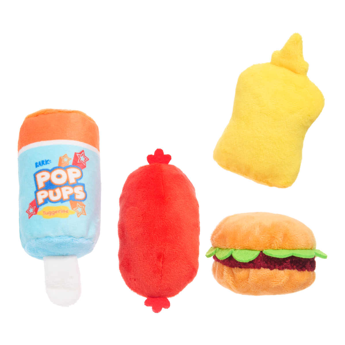 Squeaky Dog Toy Set - Bark-B-Q Bunch with Crinkle & 4 Squeakers