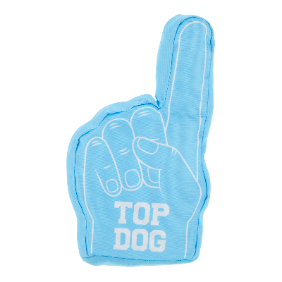 Dog Foam Finger Toy with Squeaker & Treat Pocket for Playtime