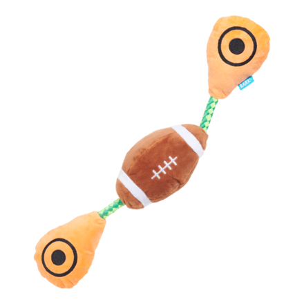Dog Tug Toy with Squeaker & Crinkle for Fetch and Play