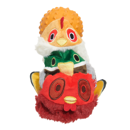 Durable Squeaky Turducken Dog Toy with Bacon Scent