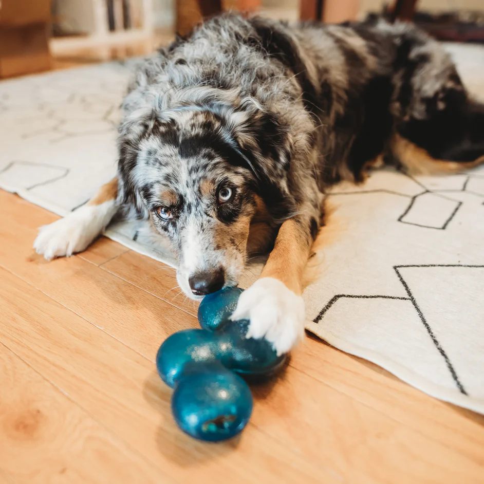 Rubber Dog Treat Dispenser Toy - Puzzle Feeder for Medium/Large Dogs