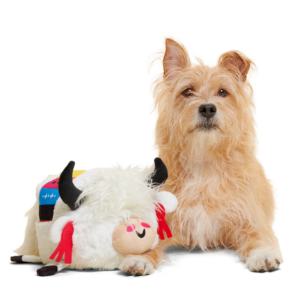 Yeshe the Yak Dog Toy with Squeaker & Crinkle for Large Breeds