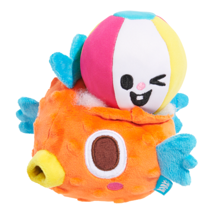 Dog Toy with Squeaker & Crinkle - Rip n' Reveal Beach Ball Surprise